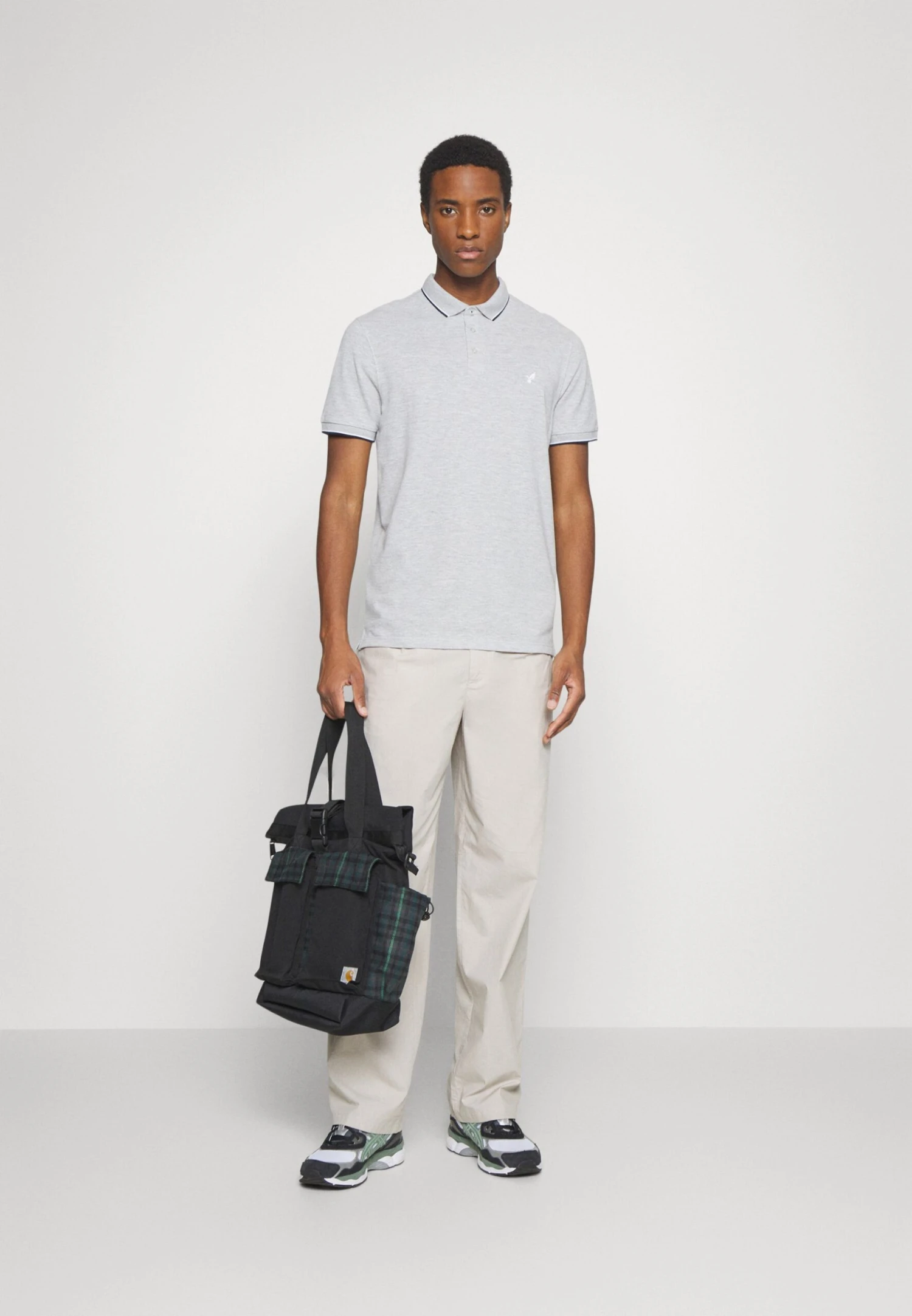 Pier One 2 Pack - Poloskjorter - Light Grey/Dark Blue 3 Pier One 2 Pack - Poloskjorter - Light Grey/Dark Blue