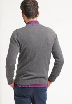 Pier One Basic Crewneck - Strikkegenser - Dark Grey Melange -Pier One 116f3542801f490783011fe114c384a0