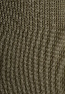 Pier One Big Stitch Mix Crewneck - Strikkegenser - Olive -Pier One 1c56f66834f24233b95ec34971b4c283