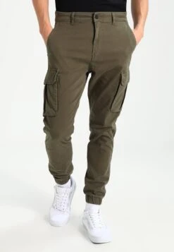 Pier One Cuffed Skinny Trouser- Cargobukse - Khaki