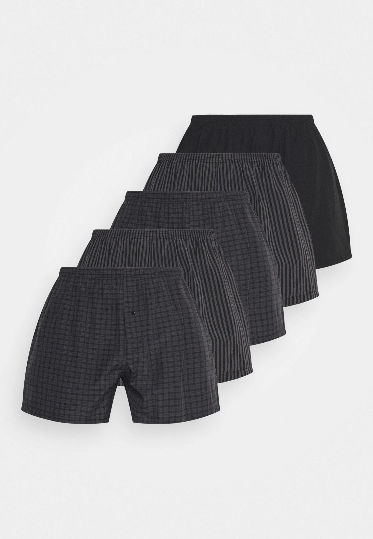 Pier One 5 Pack - Boxershorts - Black/Dark Grey 3 Pier One 5 Pack - Boxershorts - Black/Dark Grey
