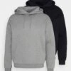 Pier One 2 Pack - Hoodie - Black/Mottled Grey 2 Pier One 2 Pack - Hoodie - Black/Mottled Grey -Pier One 3c1e4615af394a0ca826633c656dfac4
