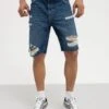 Pier One Jeansshorts - Dark Blue Denim -Pier One 4339318a9d5945b59f53f364edca03d2