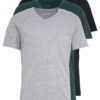 Pier One 3 Pack- T-Shirts - Black, Grey, Green -Pier One 52134d96565747c2b7ae7569c6f97bb0