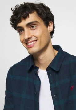 Pier One Skjorte - Dark Blue/Teal -Pier One 60ff006a248a4e558dbde6647cd82b01