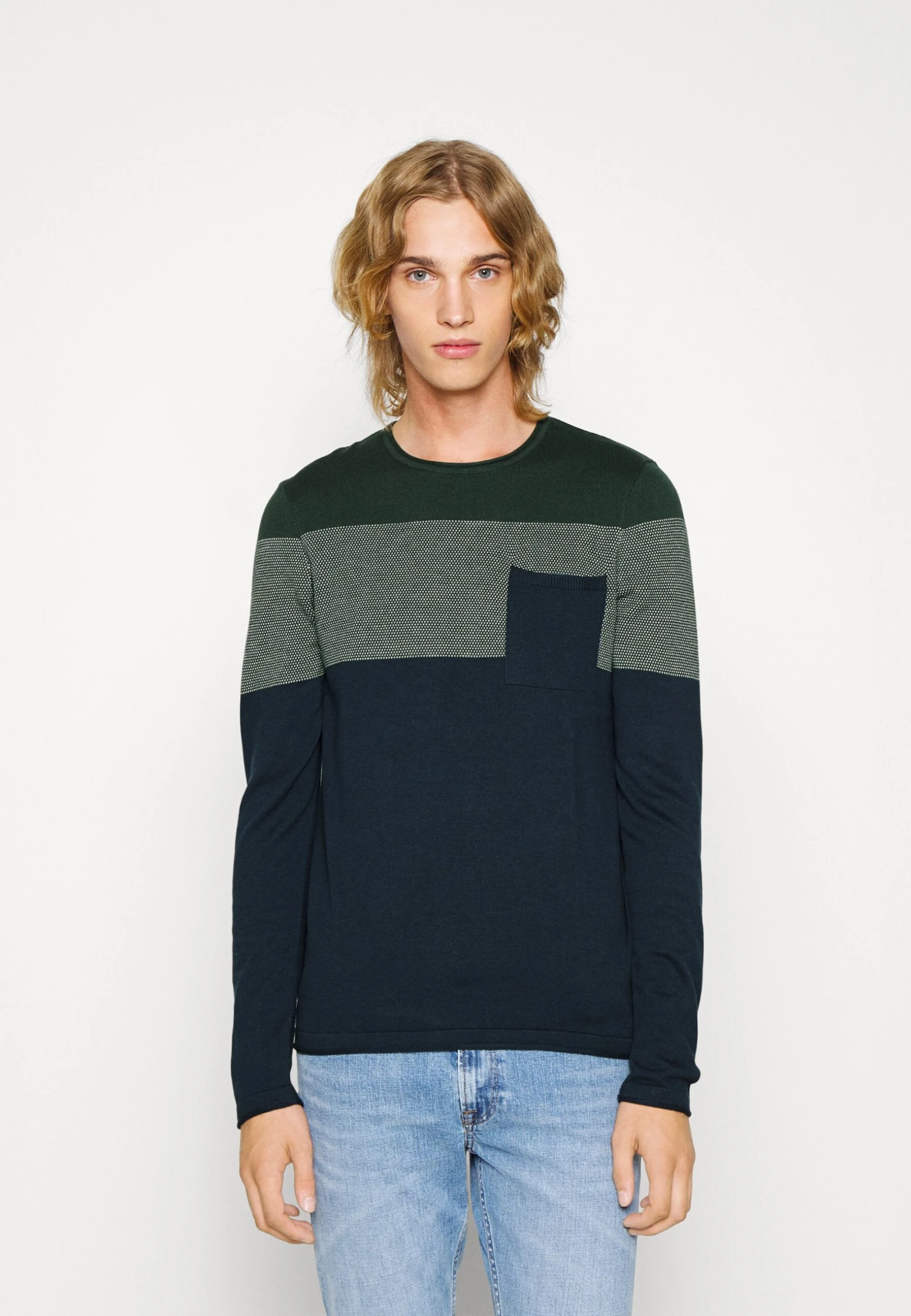 Pier One Strikkegenser - Green/Blue 3 Pier One Strikkegenser - Green/Blue