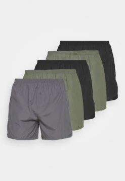 Pier One 5 Pack - Boxershorts - Black/Khaki/Dark Grey -Pier One aabf1b6cd2d84a338064454393e5f372