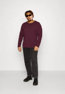 Pier One 2 Pack - Topper Langermet - Dark Grey/Red