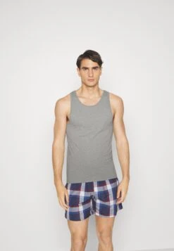 Pier One Rib Vestlue - Undertrøye - Grey/White/Blue