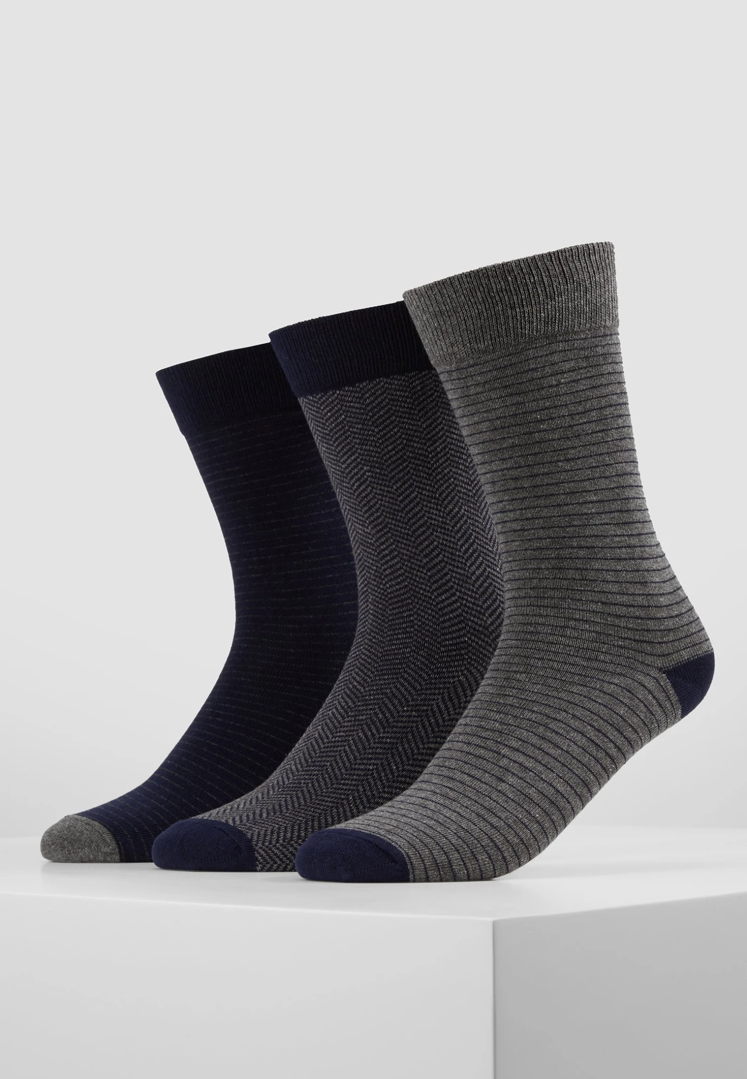 Pier One 5 Pack - Sokker - Dark Blue/Mottled Grey 4 Pier One 5 Pack - Sokker - Dark Blue/Mottled Grey - Bilde 2
