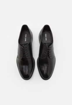 Pier One Leather - Snøresko - Black -Pier One d329b480fd9647fcb02de0ad52e20a04