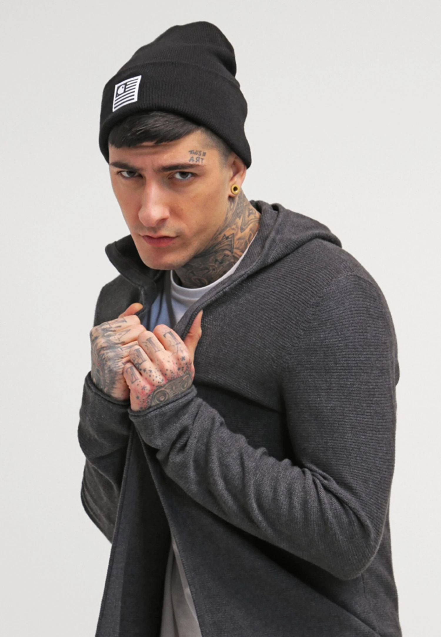 Pier One Cardigan - Mottled Dark Grey 6 Pier One Cardigan - Mottled Dark Grey - Bilde 4