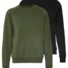 Pier One 2 Pack - Sweatshirt - Khaki/Black -Pier One de12feccbd1e47b3bbcb87b59c3bd67a