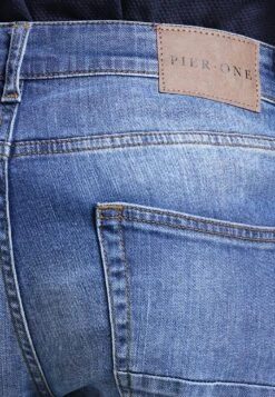 Pier One Jeans Straight Leg - Mid Blue -Pier One e4f78058b0ef4200880caca07e19f7bc