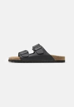 Pier One Leather Unisex - Sandaler - Black