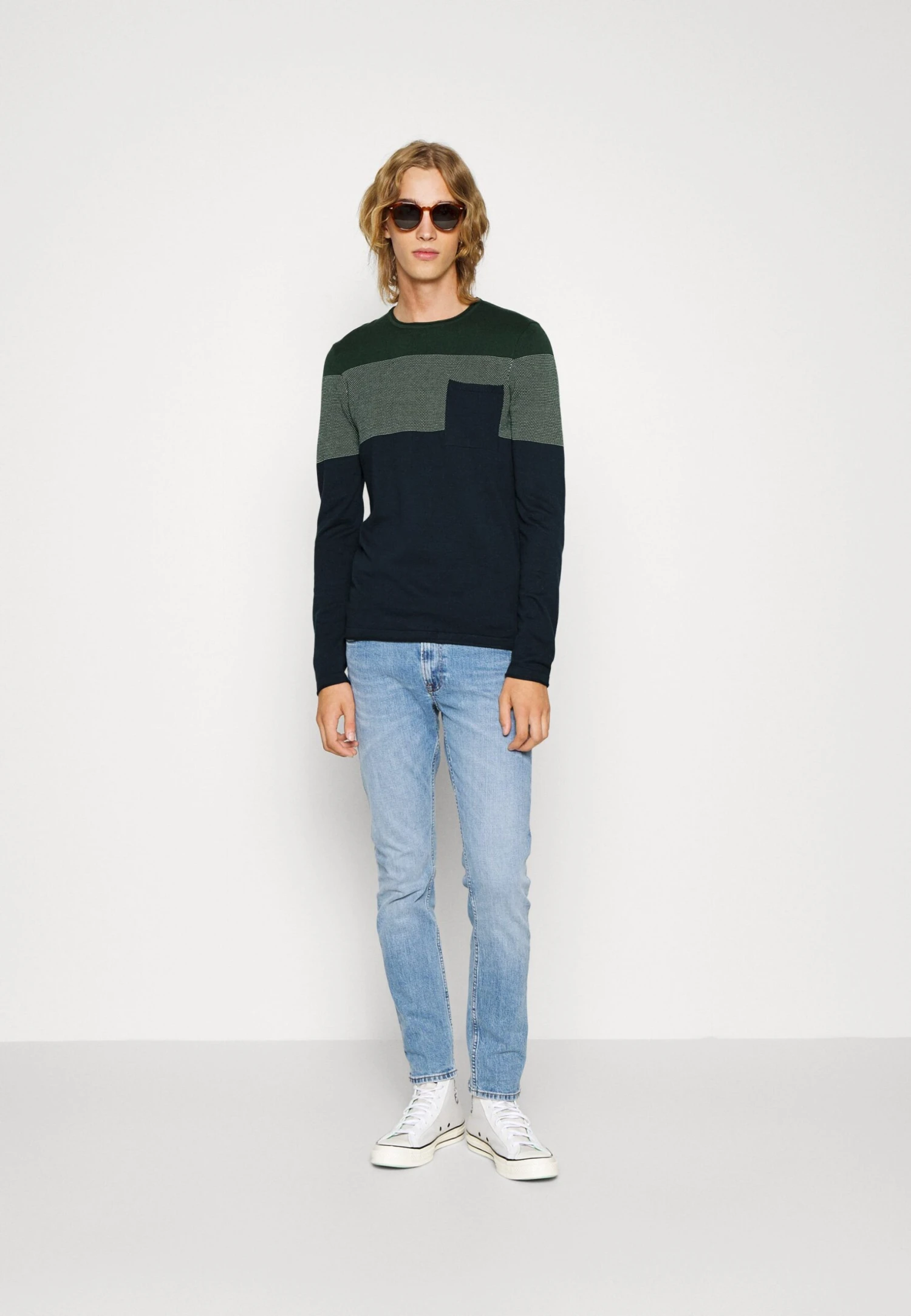 Pier One Strikkegenser - Green/Blue 4 Pier One Strikkegenser - Green/Blue - Bilde 2