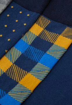 Pier One 5 Pack - Sokker - Yellow/Dark Blue/Grey -Pier One f2680a941418407386211d70ff605fbd